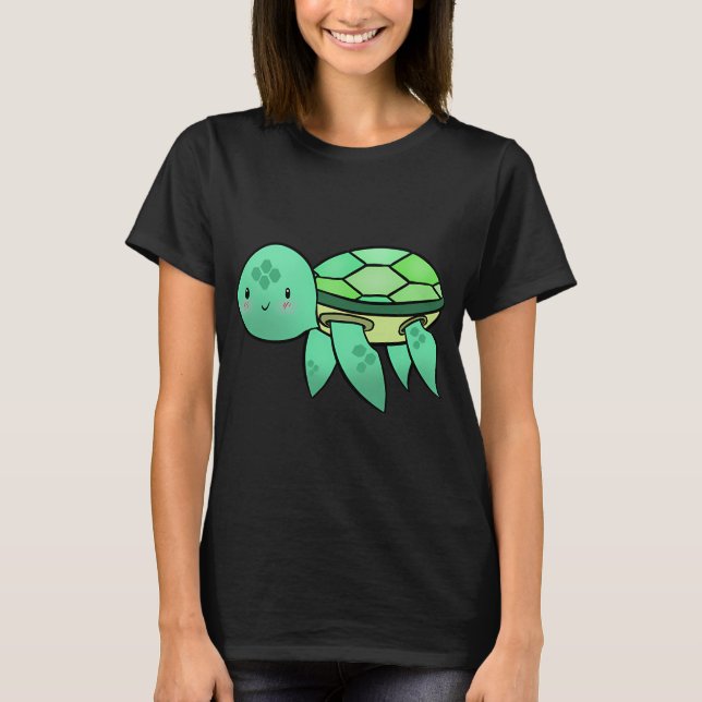 T-shirt Tortue mignonne (Devant)
