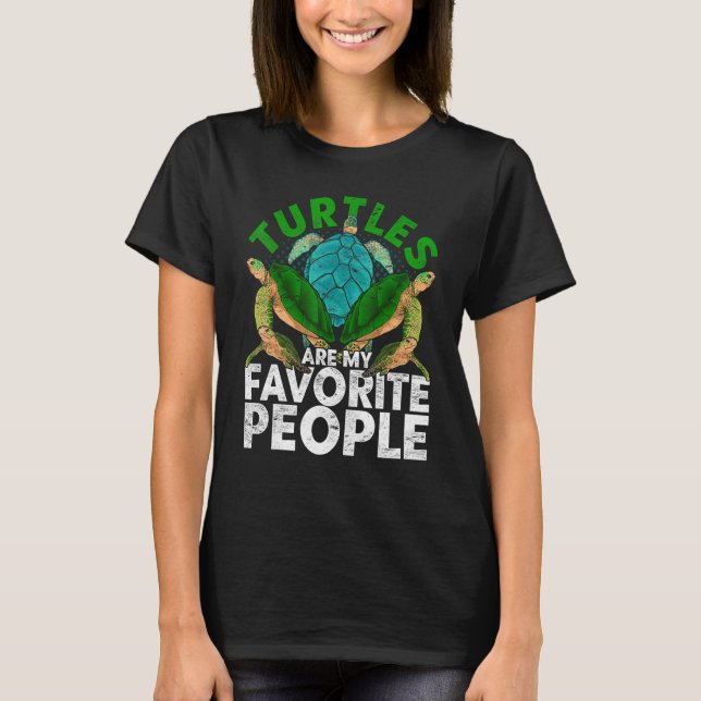 T-shirt Tortue mûre d'animal marin Propriétaire d'animal m (Devant)