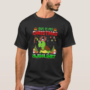 T-shirt Tortue Noël Douille moche Tortue Arbre Lumière Xm