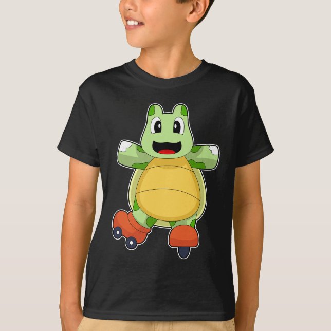 T-shirt Tortue Patinage en ligne Patins à rouleaux (Devant)