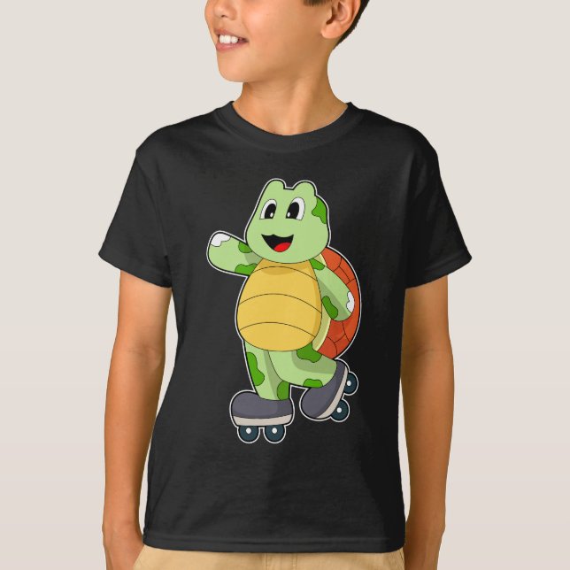 T-shirt Tortue Patinage en ligne Patins à rouleaux (Devant)
