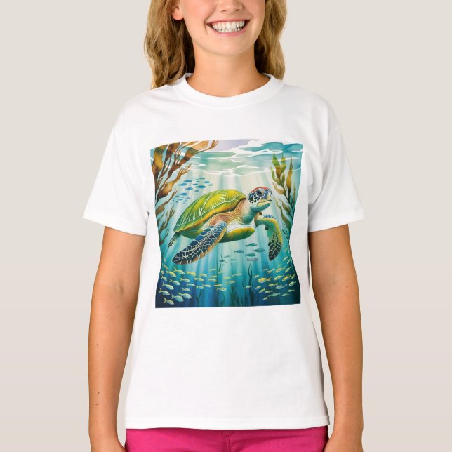 T-shirt Tortue peinte (Devant)