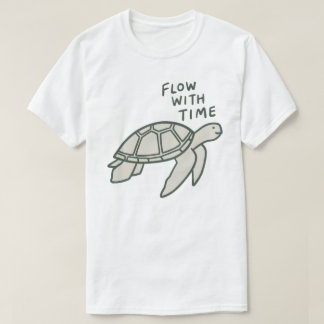 T-shirt Tortue qui coule avec le temps