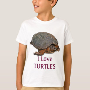 T-shirt Tortue serpentine Terrapin-lover Cadeau