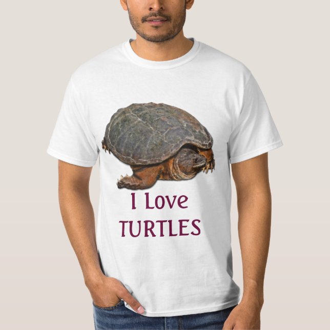 T-shirt Tortue serpentine Terrapin-lover Cadeau (Devant)