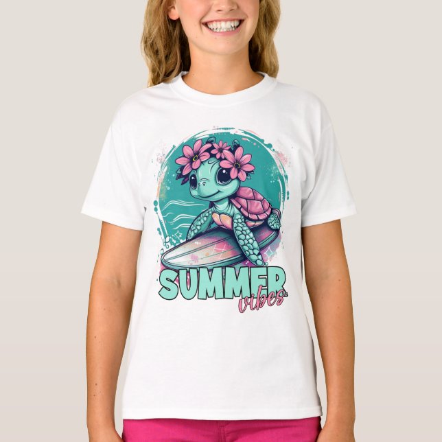 T-shirt Tortue surf (Devant)