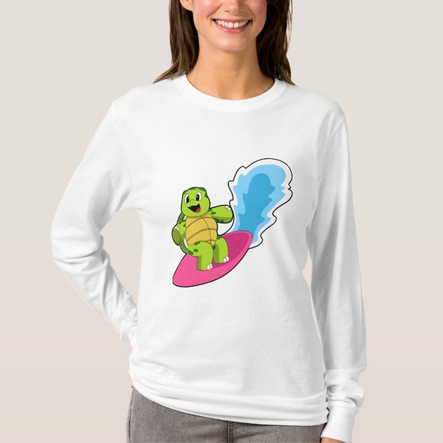T-shirt Tortue surfeur avec Surfer (Devant)