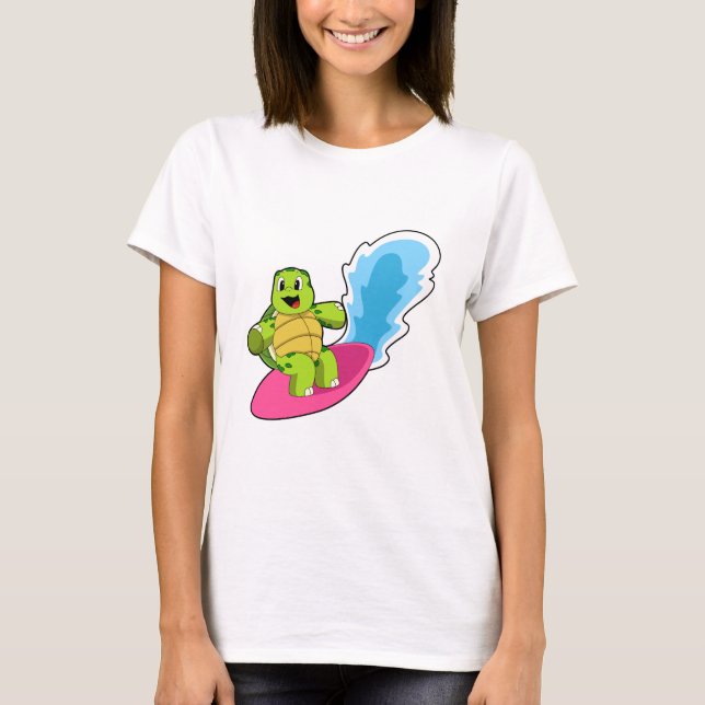 T-shirt Tortue surfeur avec Surfer (Devant)