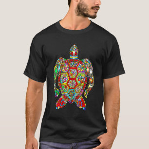 T-shirt Tortue Tortue Artistique Créature Marine