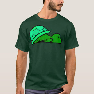 T-shirt Tortue Tortue Épuisée Lumière Coque verte