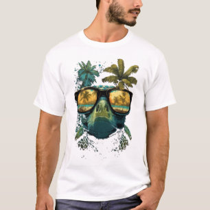 T-shirt Tortue Tortues de mer hawaïennes Hawaï Plage Palmi