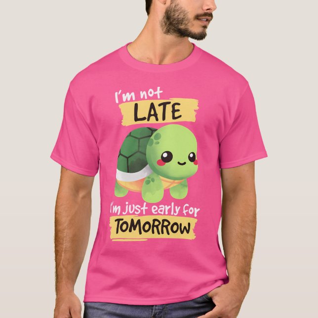 T-shirt Tortue Tôt Pour Demain (Devant)