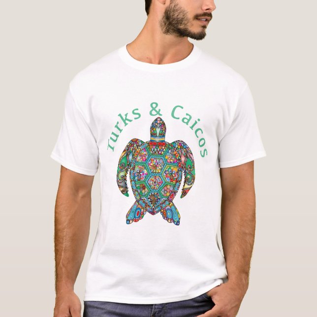 T-shirt Tortue tribale de Tur Caicos (Devant)