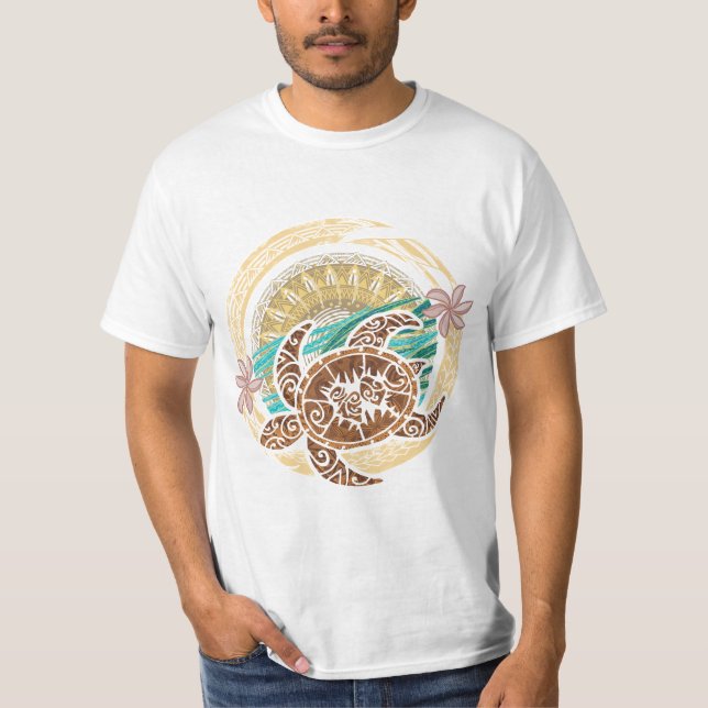 T-shirt Tortue tribale samoane (Devant)