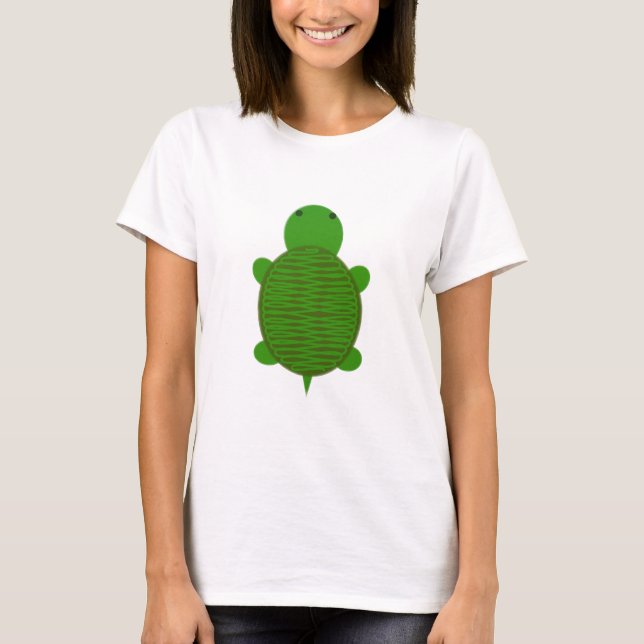 T-shirt Tortue verte adorable (Devant)