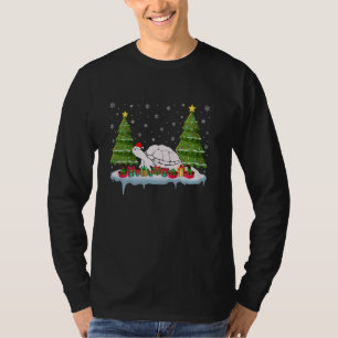 T-shirt Tortue Xmas Arbre Éclairage Hommes Femmes Noël lai