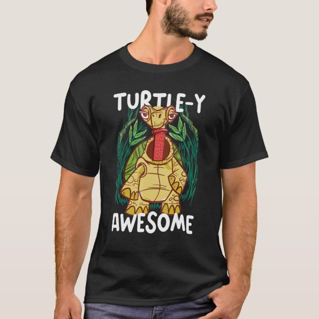 T-shirt Tortue Y Awesome Avec Tortue (Devant)