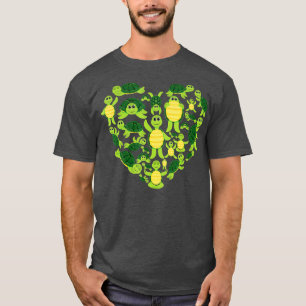 T-shirt Tortues coeur Aime Tortues de mer Cadeaux Océan An