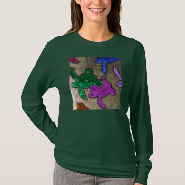T-shirt Tortues de mer de bébé (Devant)
