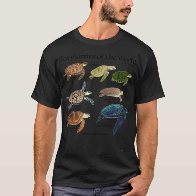 T-shirt Tortues de mer du monde amis (Devant)