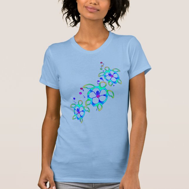 T-shirt Tortues hawaïennes Honu (Devant)