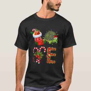 T-shirt Tortues lumières de Noël LED Funny Santa Chapeau C