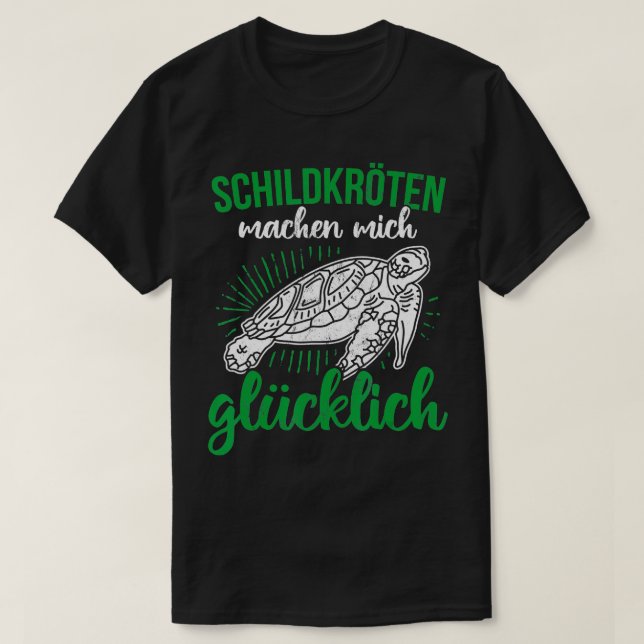 T-shirt Tortues Machen Mich Glucklich Pet Turtle (Design devant)