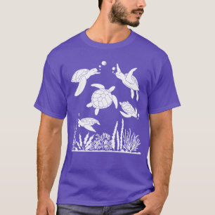 T-shirt Tortues nageant Animaux marins garçon