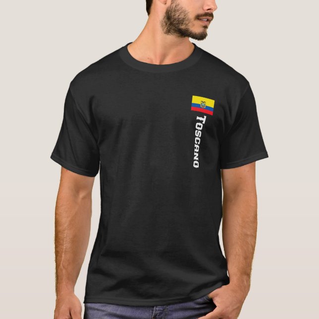T-shirt Toscane Nom Ecuador Pour Hommes Femmes Enfants (Devant)
