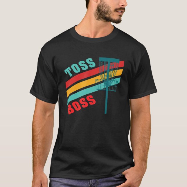 T-shirt Toss Boss Disc Golf pour hommes (Devant)