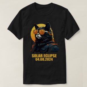 T-shirt Total Chat Éclipse Solaire 8 avril 2024 Astronomie
