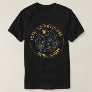 T-shirt Total Chat Éclipse Solaire 8 avril 2024 Astronomie