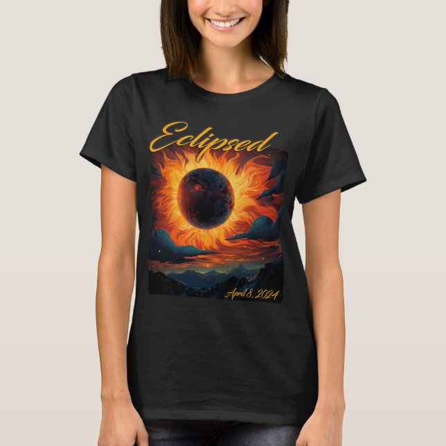 T-shirt Total de l'éclipse solaire 2024 Sun Moon (Devant)