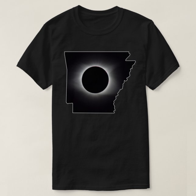 T-shirt total de l'Eclipse solaire Arkansas 2024 (Design devant)