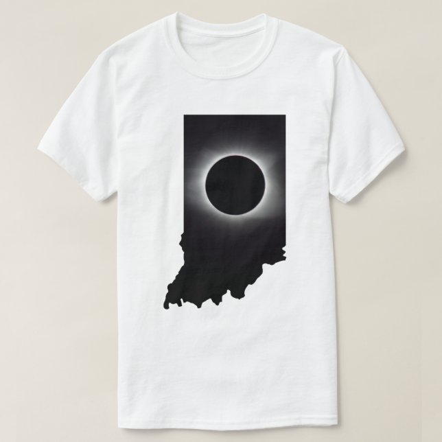 T-shirt total de l'Éclipse solaire Indiana 2024 (Design devant)