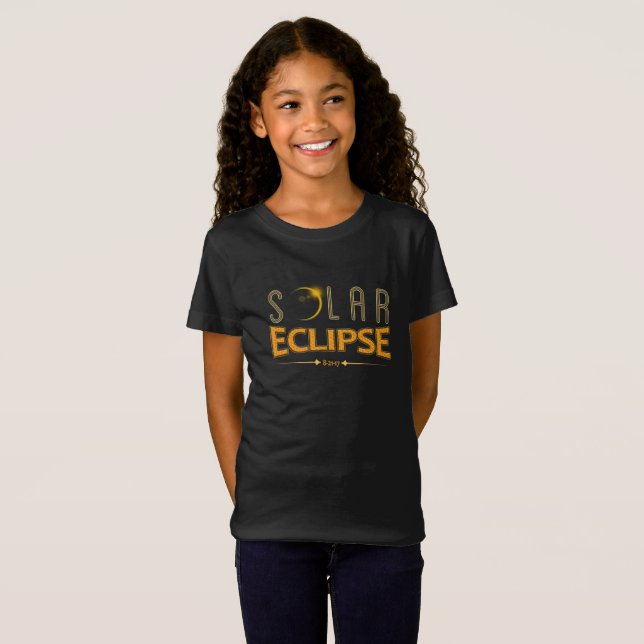 T-shirt total d'événement de l'éclipse solaire (Devant entier)