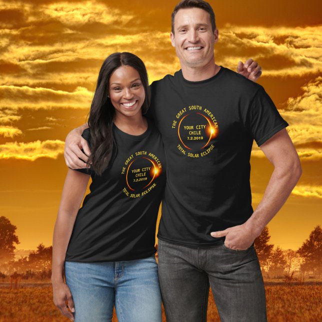 T-shirt Total Éclipse solaire 2019 Chili Amérique du Sud (Créateur téléchargé)