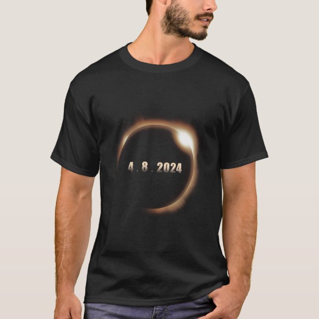 T-shirt Total Éclipse Solaire 2024 États-Unis 8 avril 2024 (Devant)