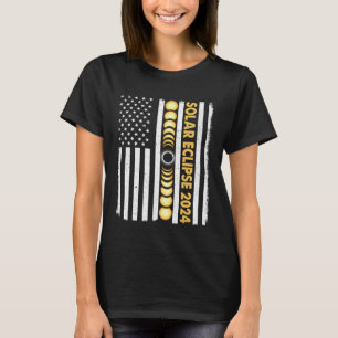 T-shirt Total Éclipse Solaire 2024 Phases Totalité Amériqu