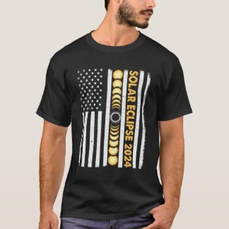T-shirt Total Éclipse Solaire 2024 Phases Totalité Nous Am