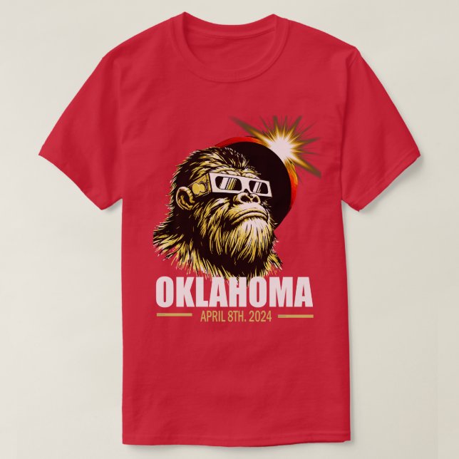 T-shirt Total éclipse solaire Oklahoma 2024 (Design devant)