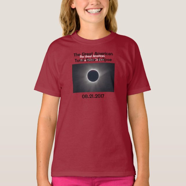 T-shirt Total Éclipse Solaire pour enfants (Devant)