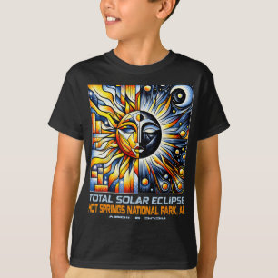 T-shirt Total Éclipse Solaire Sources Chaudes Ar Arkansas