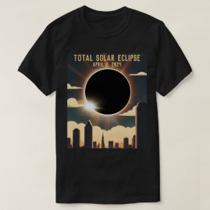 T-shirt Total éclipse solaire VILLE 8 avril 2024 lune de s