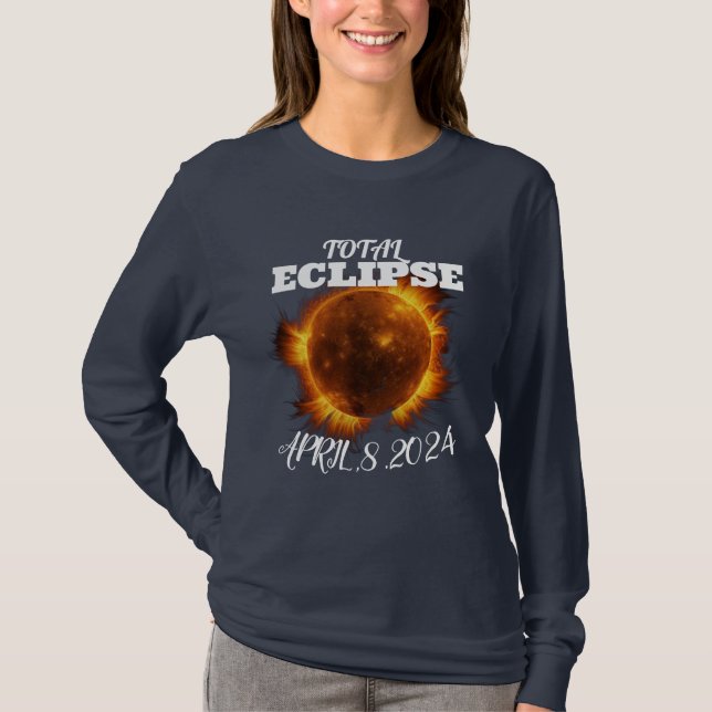 T-shirt Total éclipse, USA solaire éclipse 2024 (Devant)