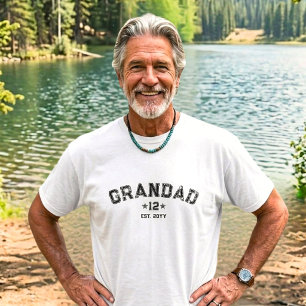 T-shirt Total Grands Black Varsity Grand-père Est Année Pa