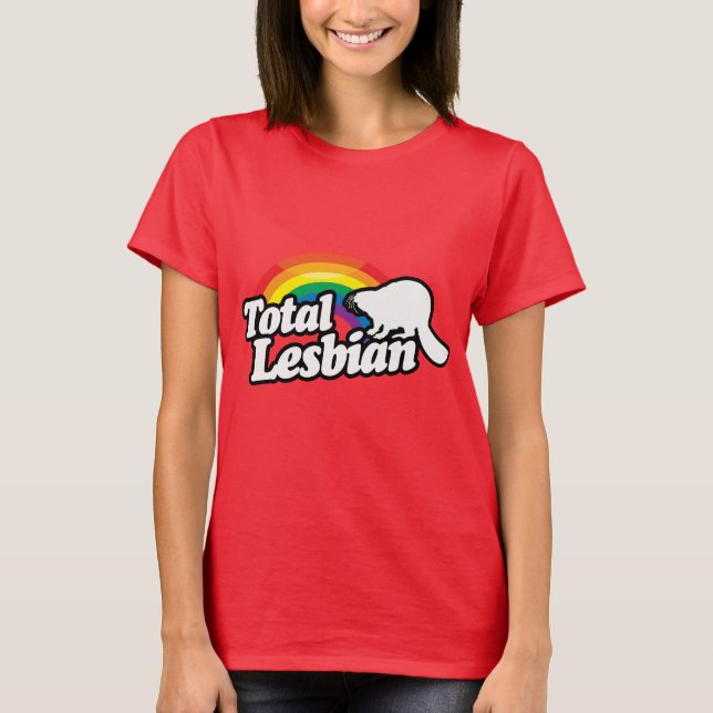 T-shirt TOTAL LESBIENNE CASTOR - BLANC - (2).png (Devant)