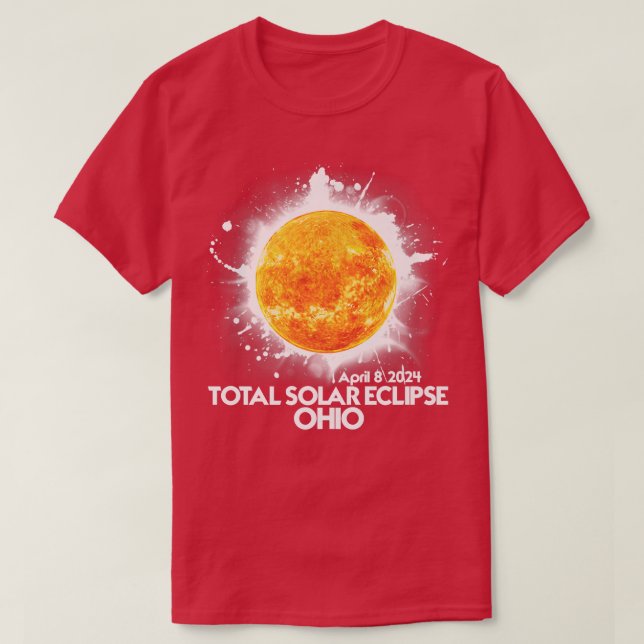 T-shirt Total OHIO 2024 Total Éclipse Solaire (Design devant)