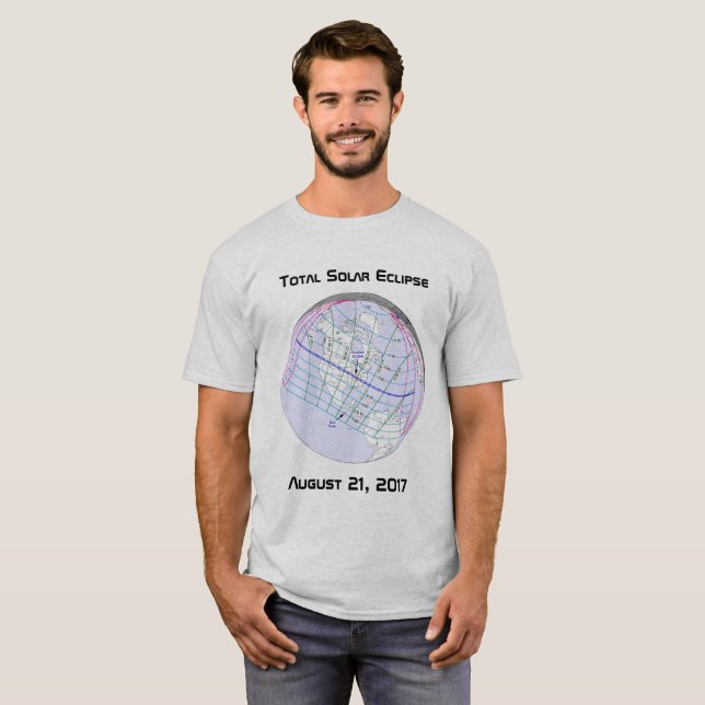 T-shirt Total Solaire Eclipse 2017 Global Path (Devant entier)