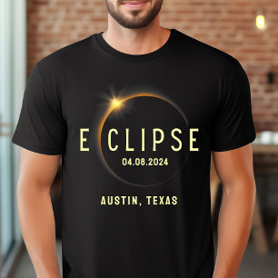 T-shirt Total Solaire Eclipse 2024 Avril 8 Nom d'état pers